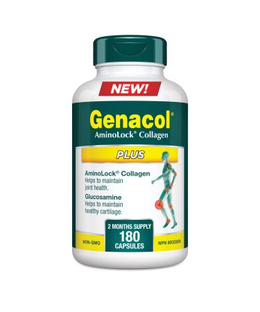 Genacol Glucosamine and Collagen Supplement | Support Joint Health and Helps Relieve Joint Pain in Hips Shoulders Ankles and Knees |GENACOL PLUS 180 Capsules 180 count (Pack of 1)