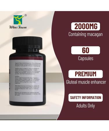 Wins Town Super Maca Capsules Hips Enhancement Herbal Supplements Support Women's Extreme Curve 60 Count - Buy Online on GoSupps.com