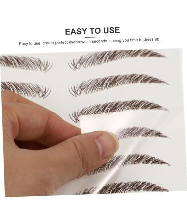 Baluue 9 Sheets Eyebrow Transfer Stickers 6d Eyebrows Stickers Eyebrow Grooming Sticker 21x14.7cm Brown - Buy Online on GoSupps.com