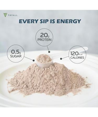 BUY TRYALL Plant Based Pea Protein Powder Isolate - 20g Protein Travel Sachets (Hojicha 10 Packs) - Shop Internationally - Buy Online on GoSupps.com