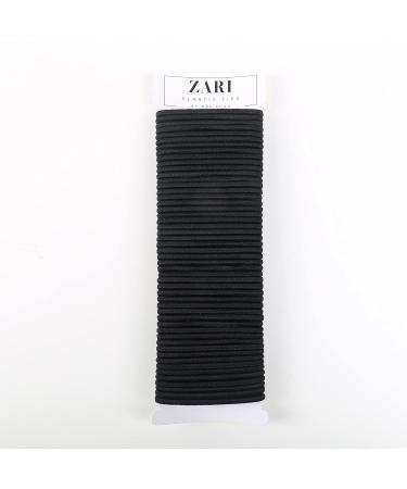 ZARI 50pcs Black Elastic Hair Ties Value Pack | Stretchable Non-Metallic Hair Ribbons for Men, Women, Girls, Boys | 4mm/2inch Ponytail Holders for Thick, Thin, Curly Hair - Buy Online on GoSupps.com