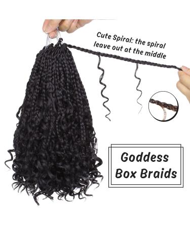 COOKOO 10 Inch Goddess Box Braids Crochet Hair - 8 Pack Bohemian Hippie Style for Black Women - Buy Online on GoSupps.com