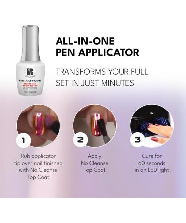 Red Carpet Manicure Insta-Chrome Gel Steps 1 & 3 | No Wipe Gel Top Coat | 0.3 Fl. Oz. - Buy Online on GoSupps.com