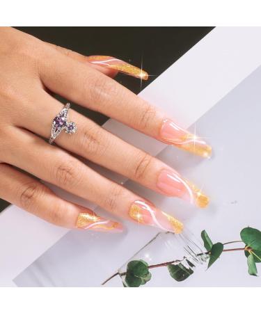 MAYCHAO 15ML Gold Gel Nail Polish 1Pc Gold Shimmer Gel Polish Soak Off UV LED Nail Polish Nail Art Starter Manicure Salon DIY at Home 0.5 OZ - Buy Online on GoSupps.com