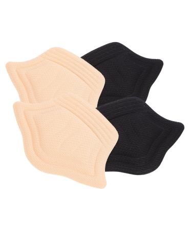 FRCOLOR Anti-Abrasion Heel Cushions 4 Pairs Sneaker Heel Stickers High Heel Pads Rear Heel Sticker Heel Pad Stickers Shoe Heel Sticker Heel Heel Shoe Grips Black 11.3X8CM