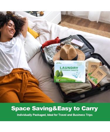 Eco-Friendly Laundry Detergent Sheets - Hypoallergenic Ultra-Concentrated Travel-Ready | Natural Fresh Linen Scent (120 Loads 60 Sheets - Buy Online on GoSupps.com