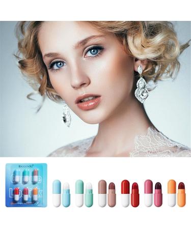  PUCHEN Lip Capsules Pills | Matte Lipstick for Women - Lipstick Lip Pencil Lip Stain Waterproof Matte 24 Hour Stay On - Buy Online on GoSupps.com