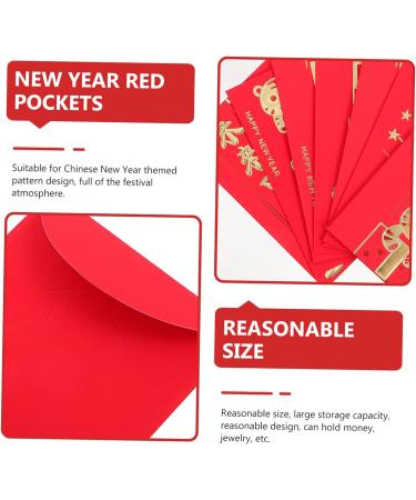 Lurrose 48pcs Year of The Tiger Red Envelope Lucky Money 2022 Hong Bao Envelope Lucky Money Envelopes Year of Hong Bao Red Envelope for New Year Lucky Money Packet Pocket China Paper Red Golden 11.5X8X0.1CM - Buy Online on GoSupps.com