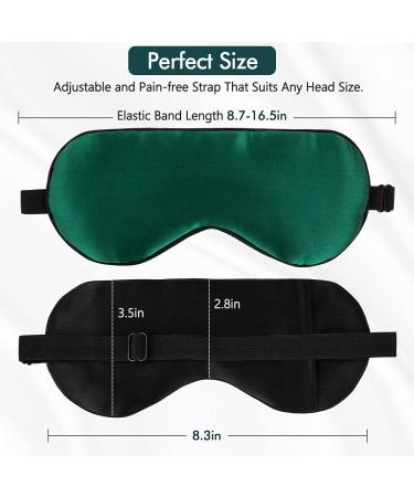 LC-dolida Silk Sleep Mask for Improved Sleep and Eye Care - Hypoallergenic, Cooling Gel, Heated Gel - Green - Buy Online on GoSupps.com