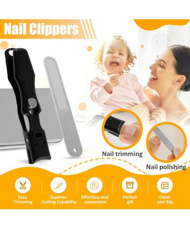 Nail Clippers for Thick Nail 12mm Wide Jaw Nail Trimmer Stainless Steel Nail Cutter with Nail Catcher Toenail Clippers with File Labor Saving Fingernail Cutter for Women Men Adults Senior(black) - Buy Online on GoSupps.com