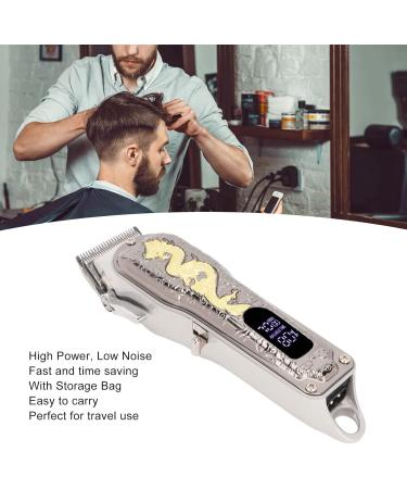 Electric Hair Trimmer Low Noise Steel Blades Rechargeable Battery 8 Guide Combs for Home Travel - Buy Online on GoSupps.com