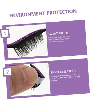 Outanaya Eyeliner Tape Sticker 4 pairs Waterproof Women Liners Decal Eyelid Decals Sparkle Eyelash Stickers for Eyeliner Fake 4x1.5cm Purple - Buy Online on GoSupps.com