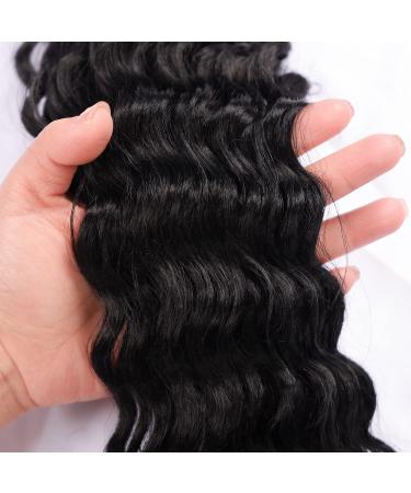 30 inch Maysa Soft Ocean Wave Crochet Hair Extensions - 120g/Pack - 6 Pack - 30 Inch Deep Wave Synthetic Hair in 1B Natural Black - Long Soft Curly Extensions for Black Women - Buy Online on GoSupps.com