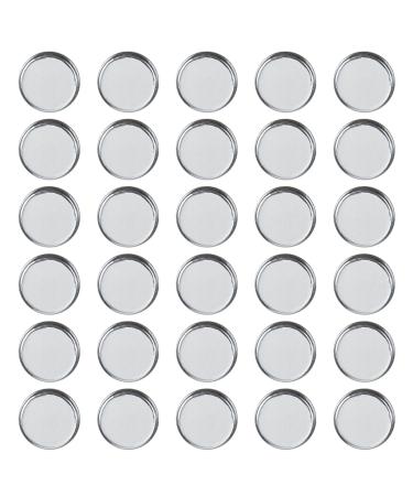 HOMSFOU 30 Godets Ronds M talliques Vides 26x5 Mm pour Palettes de Maquillage Plateaux Fard Paupi res et Blush Accessoires Cosm tiques L gers et Adapt s aux Voyages