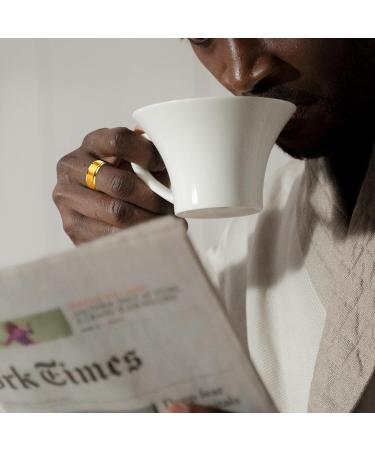 JEROOT Titanium Magnetic Rings- Gold 8mm Z 1/2, Sleek Design with 2 Strong Magnets (3500 Gauss) - Men Women Step Edge Magnetic Rings in Gift Box - Buy Online on GoSupps.com