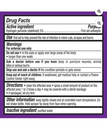 3% Hydrogen Peroxide Topical Solution Antiseptic Spray 8 fl oz Pack of 02 - Buy Online on GoSupps.com
