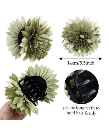 Cinaci 4 Pack Large Satin Daisy Floral Hair Clips for Women - Hair Accessories Set for Updos and Buns - Buy Online on GoSupps.com
