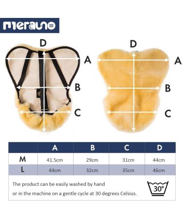 Merauno Sheepskin Horse Saddle Seat Saver Lambskin Horse English Saddle Seat Cover - Buy Online on GoSupps.com