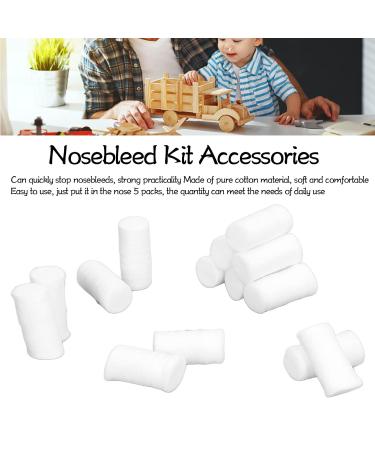 5 Packs High-Suction Nosebleed Cotton Stoppers | Soft Rolled Dental Nose Blood Plugs for Small - International Shipping - Buy Online on GoSupps.com
