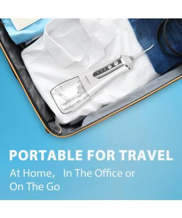 Water Flosser Cordless - 300ML Rechargeable Dental Oral Irrigator | 3 Modes 5 Tips | Waterproof Electric Flossing for Home & Travel - Buy Online on GoSupps.com