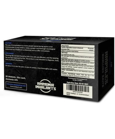 AMPULES (20) - Smelling Salt - Pre-Activated Salts with Hundreds of Uses Per Bottle - AmmoniaSport - Buy Online on GoSupps.com