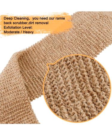 Natural Ramie Back Scrubber for Shower - Deep Cleaning Exfoliator for Men and Women - Buy Online on GoSupps.com