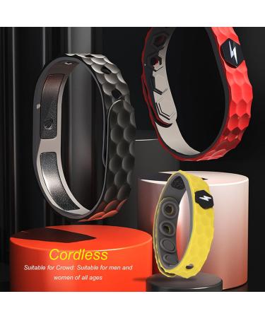 Buy Antistatic Bracelet for Electrostatic Discharge Relief - Wireless Silicone Hand Strap for Men & Women (Black) | Negative Ion Technology - Buy Online on GoSupps.com