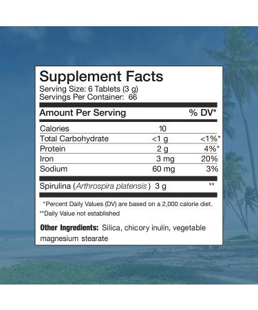 Nutrex Hawaii Pure Hawaiian Spirulina 500 mg 400 Tablets - Buy Online on GoSupps.com
