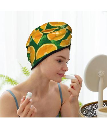 Hair Towel Wrap | Quick-Dry Turban with Button | Orange Hair Drying Towel for Effortless Drying - Buy Online on GoSupps.com
