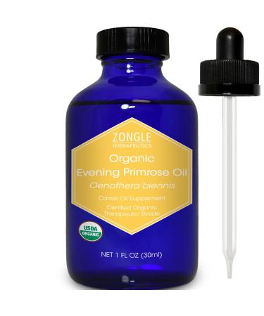 Organic Evening Primrose Oil Liquid for Pregnancy 100% Pure Evening Primrose Oil Organic by Zongle Therapeutics 4 OZ
