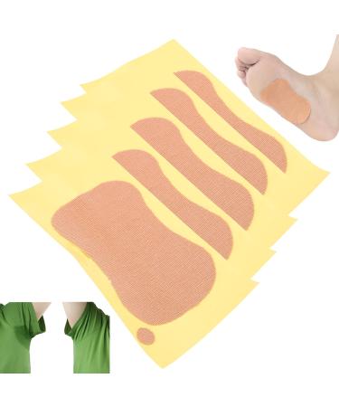 Folosafenar sweat absorbing made of soft and breathable cotton 3.5 x 2.6 inches armpit self -adhesive 5 pieces for feet for all people for armpits