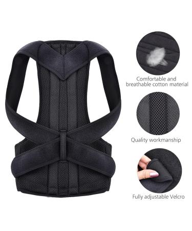 Upgraded Posture Corrector Back Brace for Men & Women - Adjustable Lumbar Support for Pain Relief & Improved Posture (X-Large - Buy Online on GoSupps.com