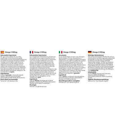 Omega 3 500mg EPA & DHA | 2 x 180 Capsules | UK Made - Buy Online on GoSupps.com