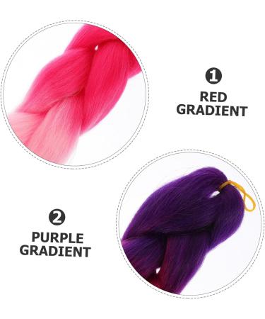 minkissy Pre Stretched Braiding Hair Gradient Color Braid Purple Hair Extensions Big Braid Fake Braid Headwear Hair Extensions for Colored Hair Extensions Braid Hair Extension Ponytail Wig - Buy Online on GoSupps.com