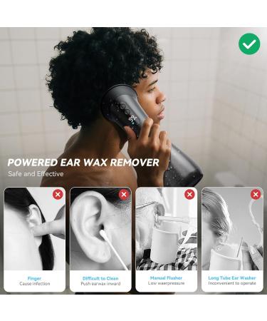 GOAKICHGO Ear Wax Removal - Electric Ear Wax Removal Kit - Ear Cleaner for Safe and efficient Removal of Earwax buildup Ear Irrigation Kit Includes 12 Tips IPX7 Cleaning for Adults & Kids - Buy Online on GoSupps.com