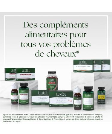 LUX OL - Growth & Strengthening Drink - Food Supplement - Arugula Horsetail Zinc Copper Vitamin B8 B6 - Made in France - Hair Program 1 Month - 2 ml/Day - Buy Online on GoSupps.com