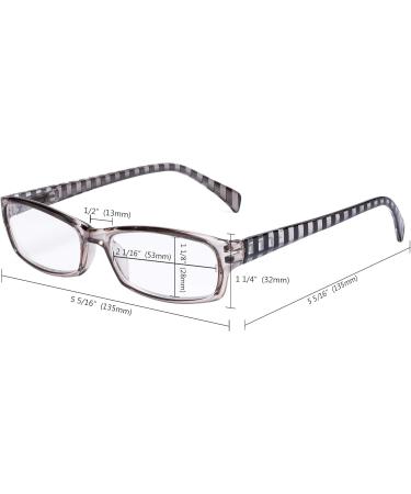 CessBlu Ladies Reading Glasses | Stylish Striped Reader Eyeglasses for Women | Blue 2.5x Magnification - Buy Online on GoSupps.com