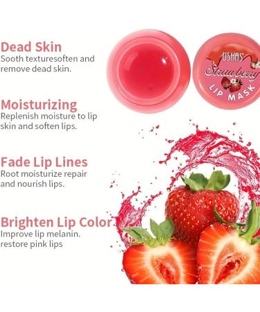 TBeautfave Lip Sleeping Mask Strawberry Lip Mask Overnight Aloe Vera Lip Balm Lip Moisturiser Nourishing for Dry Chapped Peel Cracked Lips Lip Plumper Fades Lip Lines Lip Repair Strawberry+AloeVera - Buy Online on GoSupps.com