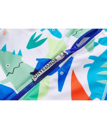 BONVERANO Baby Boys Swimsuit | UPF 50+ Sun Protection | 6-9 Months | White Dinosaur - Buy Online on GoSupps.com