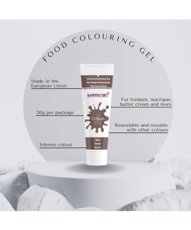 Buy Dekozauber24 Brown Food Coloring Gel 30g - Vegan Baking & Cake Decorating | Fondant Marzipan Buttercream & More - International Shipping Available - Buy Online on GoSupps.com