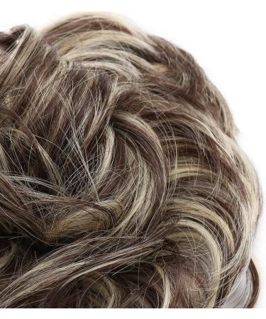 Updo Messy Hair Bun Scrunchy Hairpiece Medium Brown mix Bleach Blond 35g - Buy Online on GoSupps.com