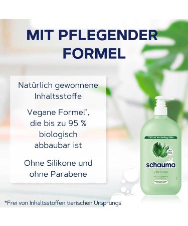  Schauma Schauma Schwarzkopf Shampoo 7 Herbs (2 x 750 ml) - Shampoo for Normal to Oily Hair Quickly - Buy Online on GoSupps.com