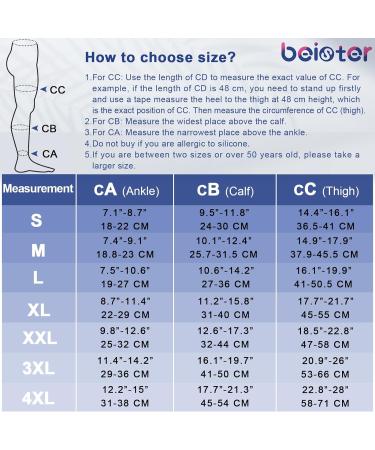 Beister 20-30 mmHg Medical Compression Stockings for Men & Women | Closed Toe Support Stockings for Varicose Veins & Edema | Beige XL - Buy Online on GoSupps.com