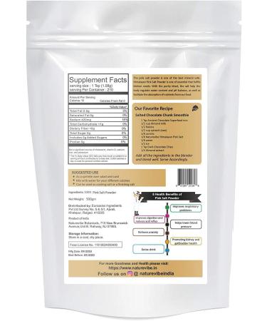 Naturevibe Botanicalsl Himalayan Pink Rock Salt Powder - 500gms - Buy Online on GoSupps.com