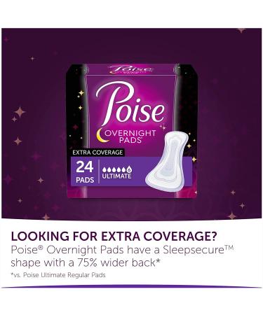 Poise Incontinence Pads Long 45 Count - Pack of 2 | Stay Dry and Comfortable - Buy Online on GoSupps.com