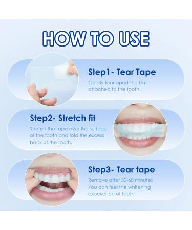 9D Teeth Whitening Strips 28Pcs - Premium Safe Non-Sensitive Kit for Gentle & Effective Whitening - Peroxide-Free Formula for Reduced Sensitivity - Ideal for Removing Coffee, Smoking, & Tea Stains - Buy Online on GoSupps.com
