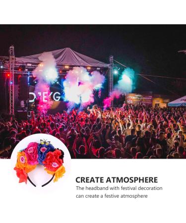 Lurrose Halloween Flower Crown & Butterfly Hairband | Day of the Dead Headdresses for Women | Perfect for Halloween Parties & Cosplay - Buy Online on GoSupps.com