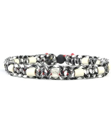 Custom EM Ceramic Collar for Dogs & Cats | Original US Paracord (61-70 cm Black-White) - International Shipping - Buy Online on GoSupps.com