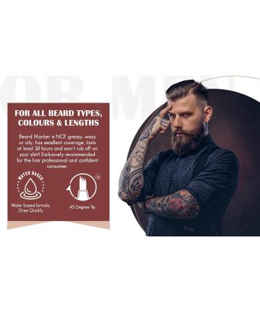 Premium Beard Filler Pen & Gray Hair Concealer - Waterproof Smudge-Proof 24hrs+ | Ginger-Charm for Reddish-Brown to Red Hair - Buy Online on GoSupps.com