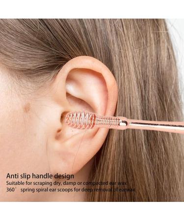 Rose Gold Earwax Curette Remover | Double Head Ear Spoon for Itch Relief | Home Ear Cleaning Tool - Buy Online on GoSupps.com